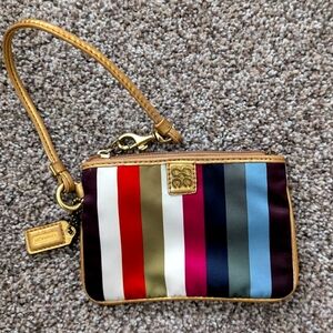 Coach multicolor mini purse/wallet